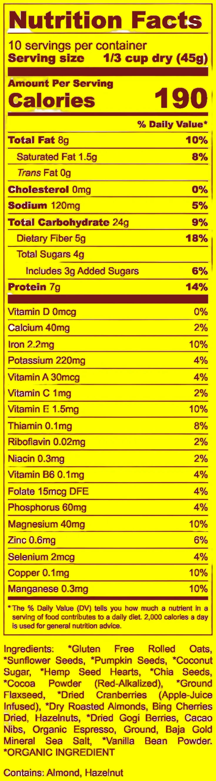 Choco-nut Mocha Superfood Oatmeal Big Deal Oatmeal
