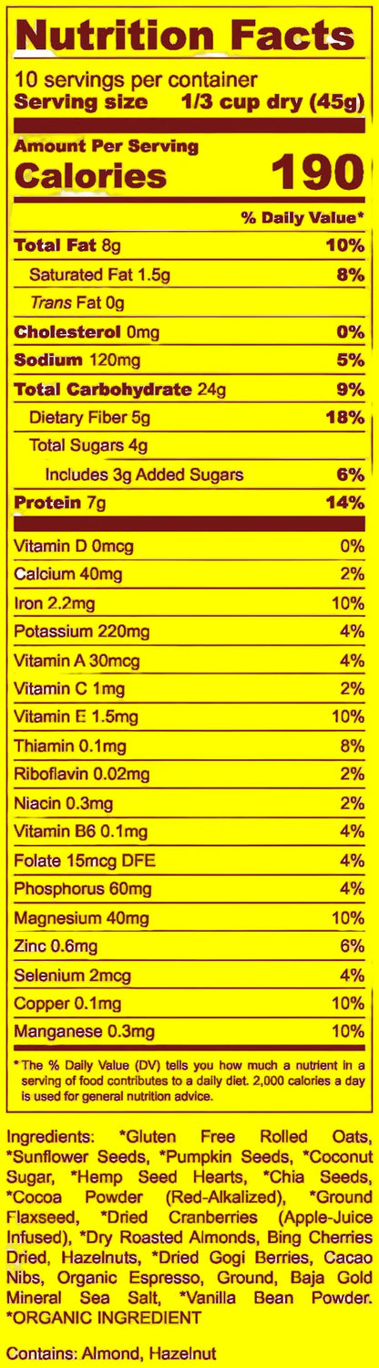 Choco-nut Mocha Superfood Oatmeal Big Deal Oatmeal