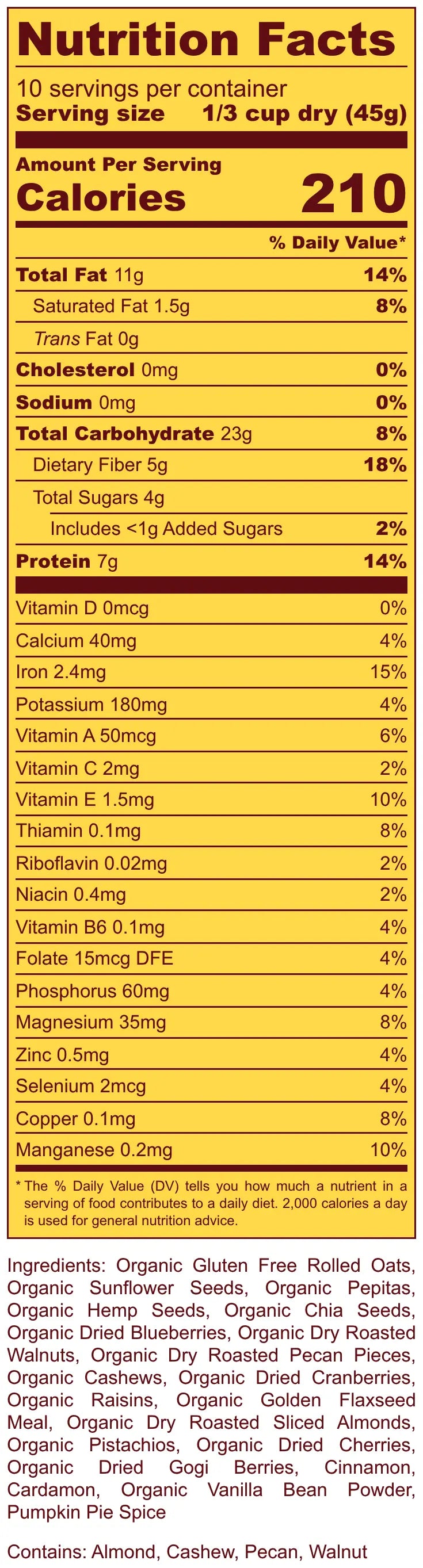 No Added Sugar / No Salt - Superfood Oatmeal Big Deal Oatmeal