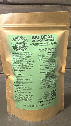 Big Deal Quinoa Meals - Mediterranean Herb - 1 lb. - Big Deal Oatmeal