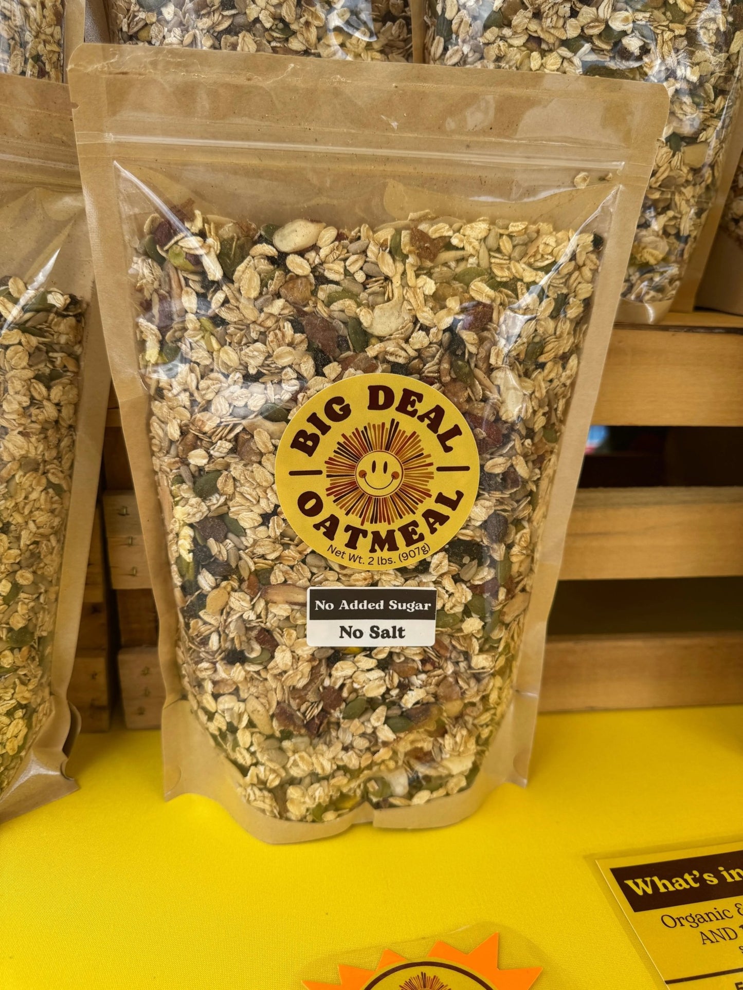 No Added Sugar / No Salt - Big Deal Oatmeal - Big Deal Oatmeal