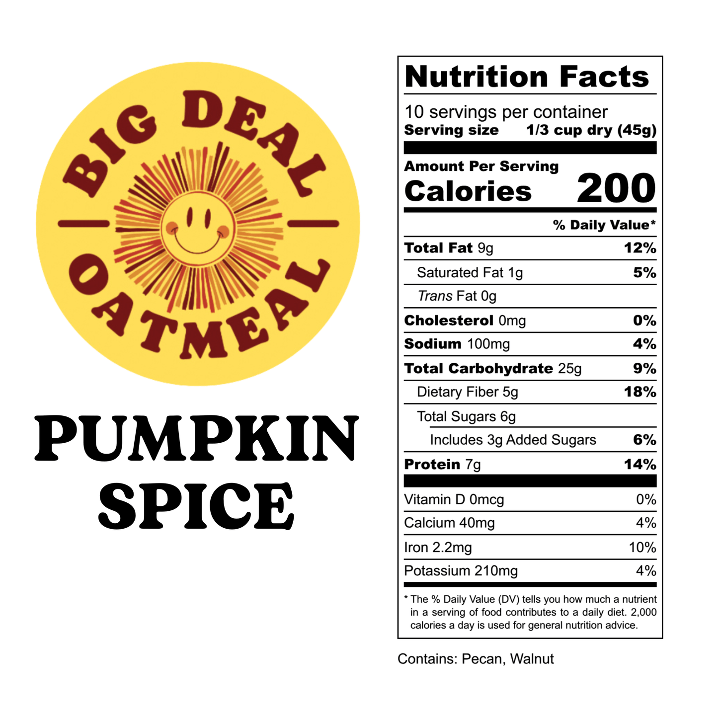 Pumpkin Spice Oatmeal - Big Deal Oatmeal